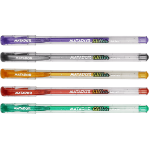 Matador Glitter Gel Pen (Pack of 5)
